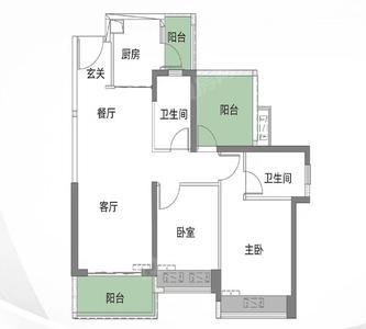 2室2厅 94㎡